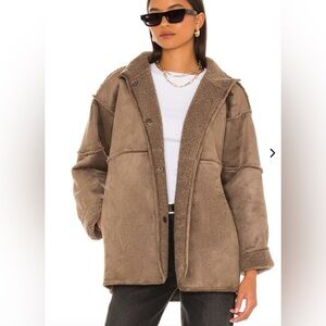 Velvet by Graham & Spencer Albany 03 Luxe Sherpa Reversible Jacket - color Fern